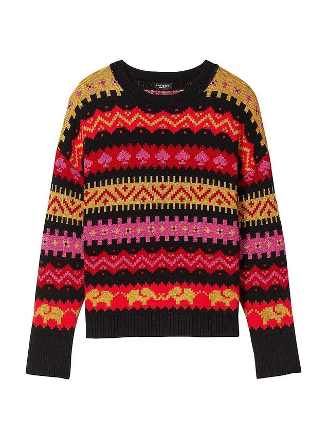 Womens Mainline Carnival Fair Isle Wool-Blend Sweater Product Image