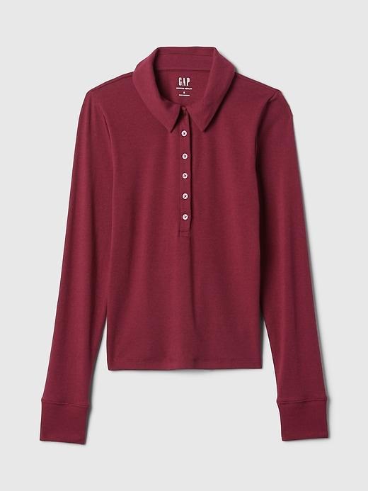 Modern Cropped Polo Shirt Product Image