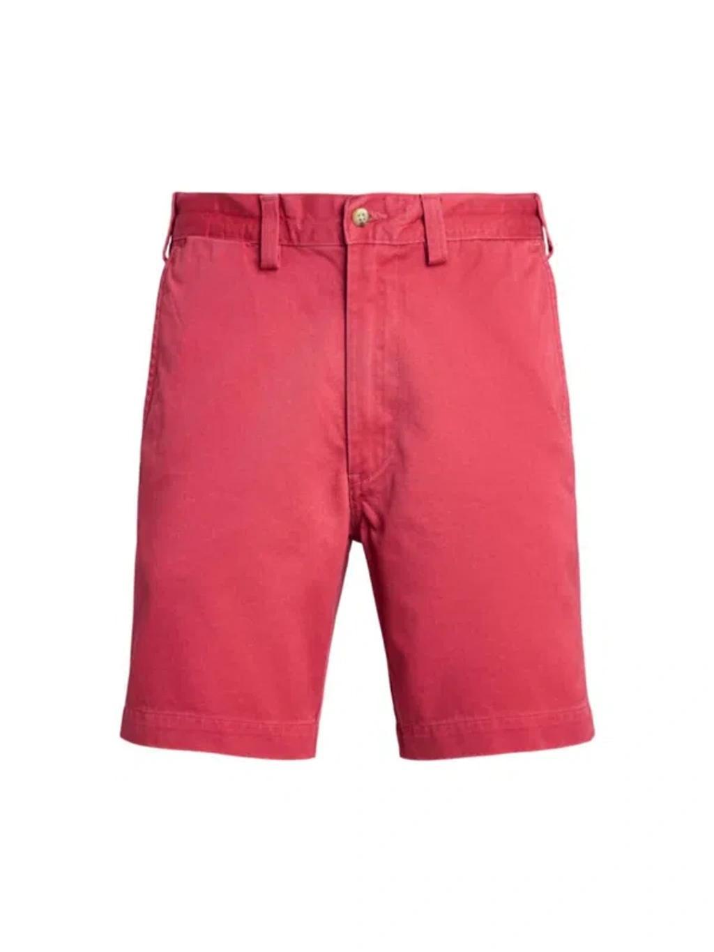 Cotton Straight Fit 8 Chino Shorts In Nantucket Red Product Image