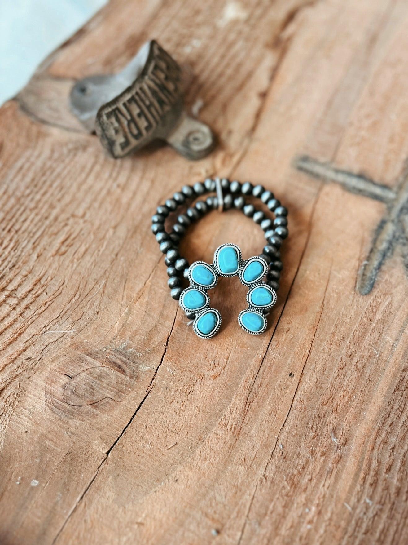 Turquoise Squash Double Strand Stretch Bracelet Product Image