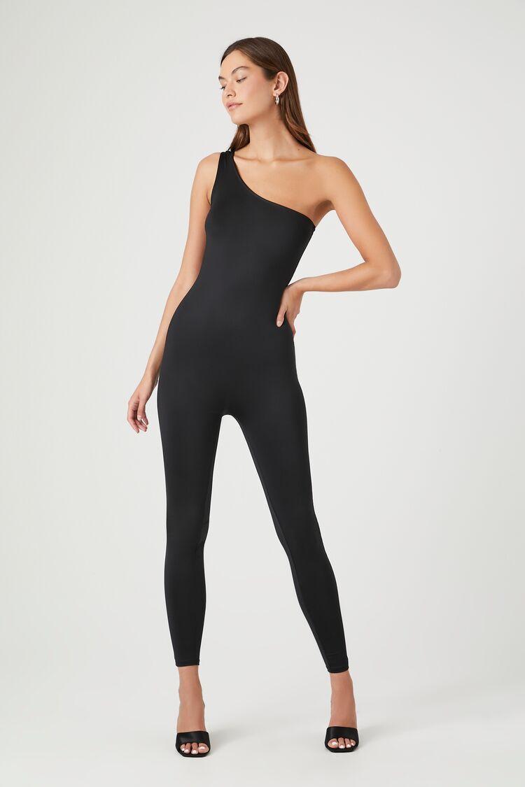 Contour Sculpt One-Shoulder Jumpsuit | Forever 21 Product Image