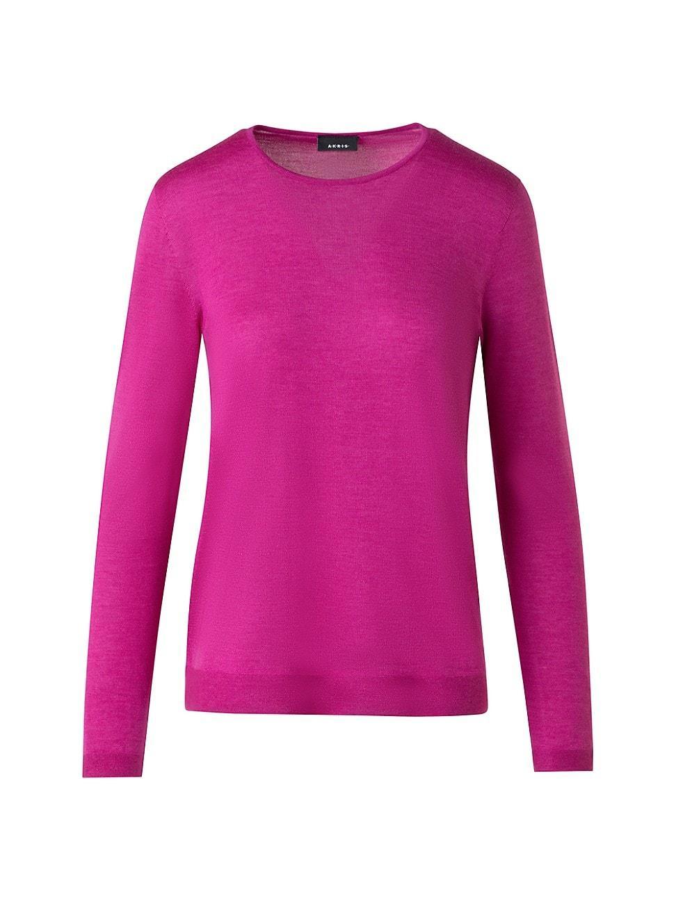 Womens Cashmere-Silk Seamless Sweater Product Image