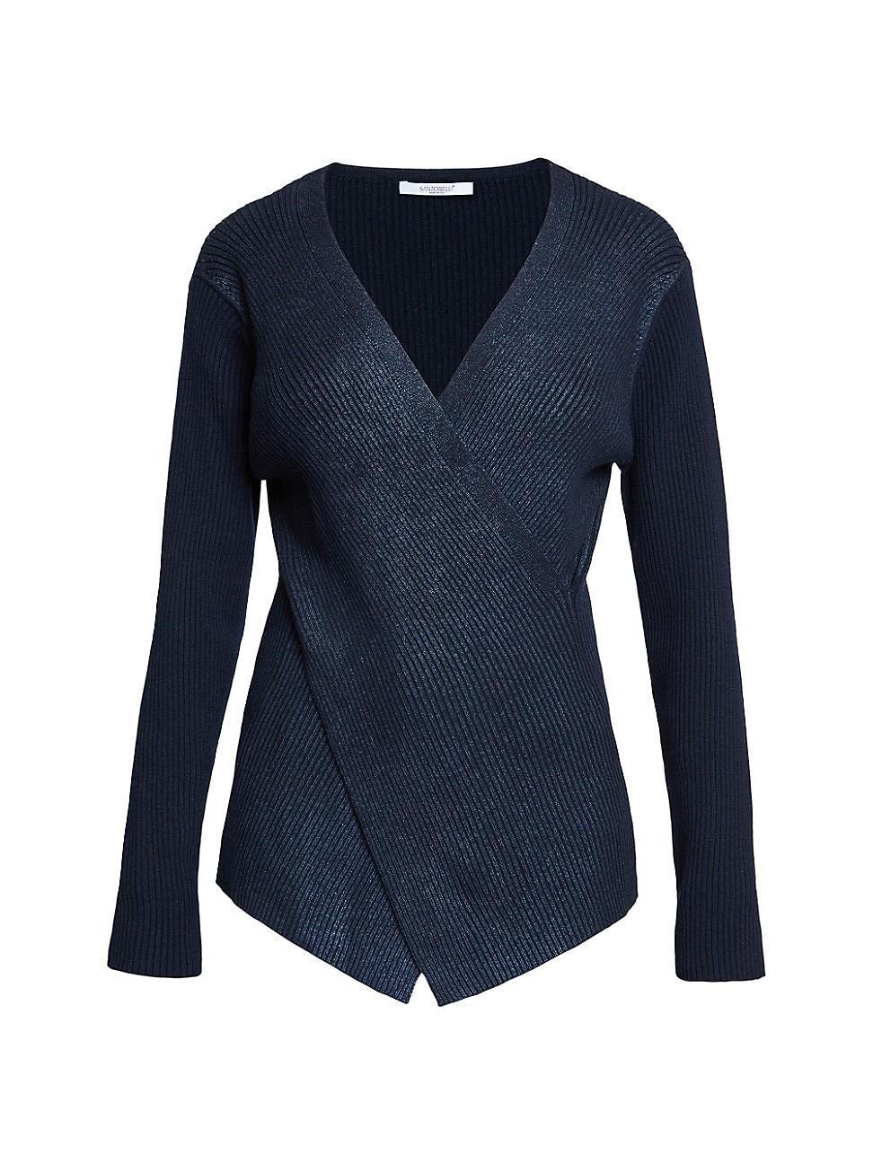 Womens Crossover V-Neck Sweater Product Image