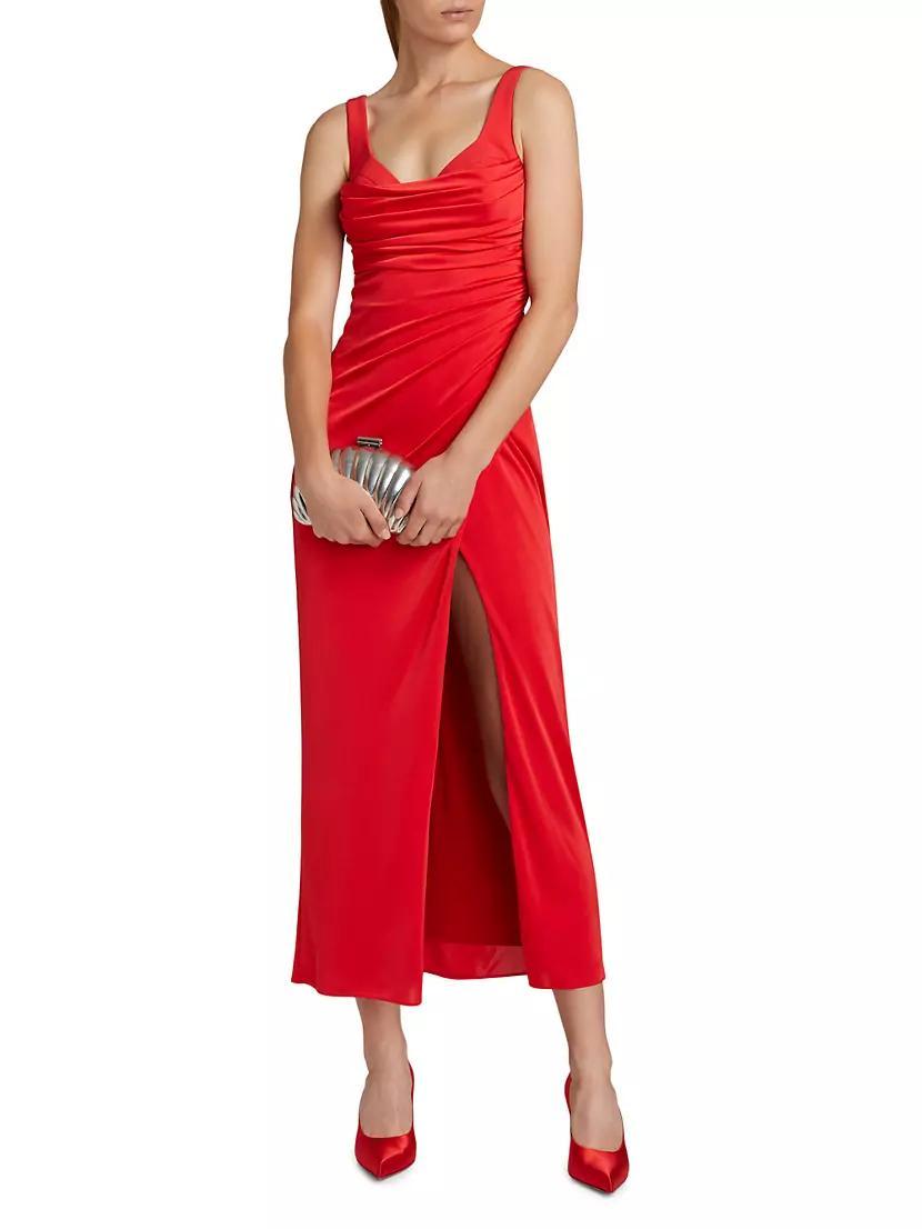 Mae Gathered Jersey Maxi Dress Product Image