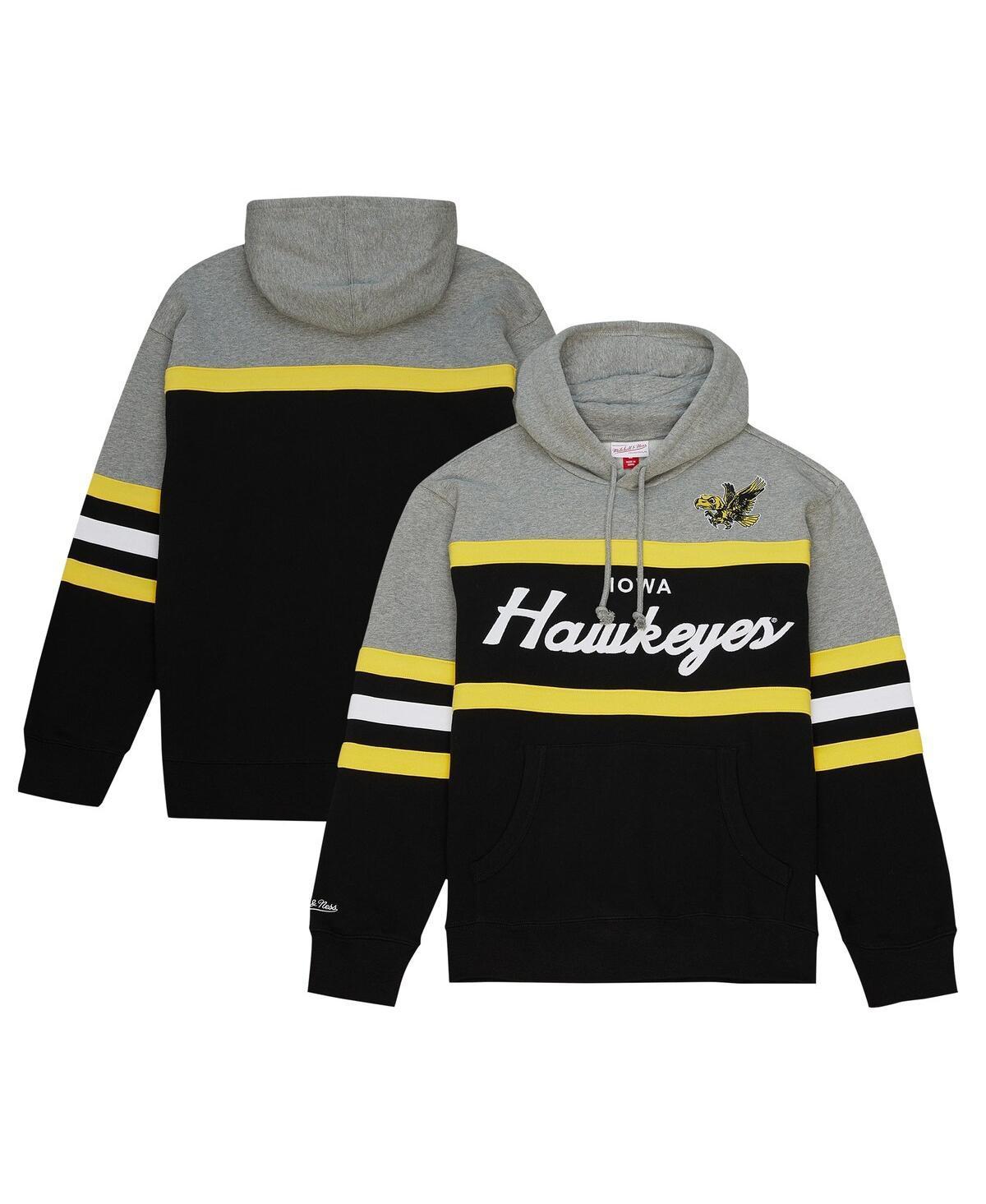 Mens Mitchell & Ness Black Iowa Hawkeyes Head Coach Pullover Hoodie Product Image