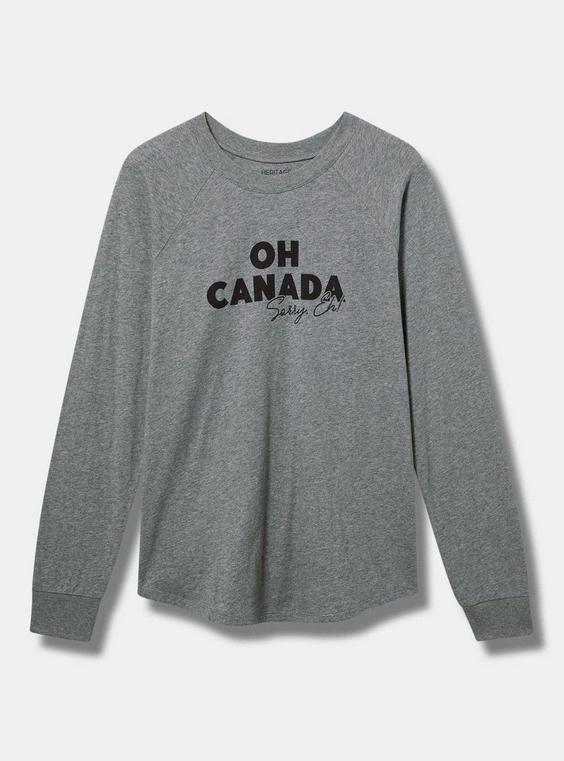 Oh Canada Fit Long Sleeve Raglan Jersey Crew Tee Product Image