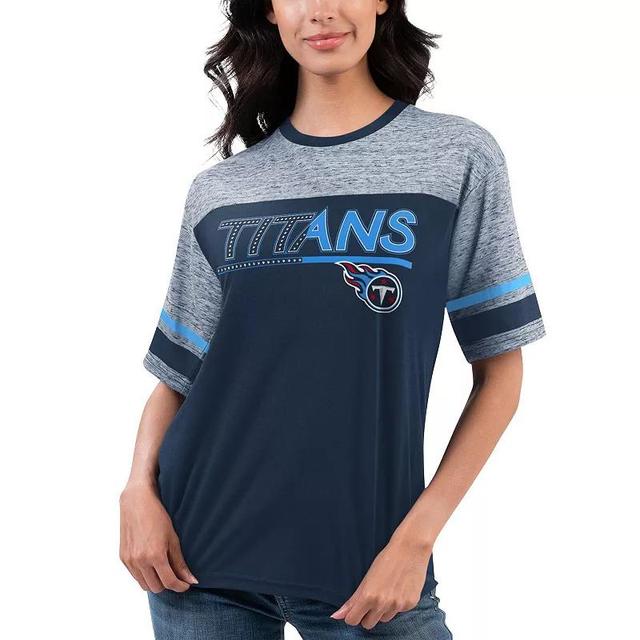 Womens G-III 4Her by Carl Banks Tennessee Titans Track T-Shirt Blue Product Image