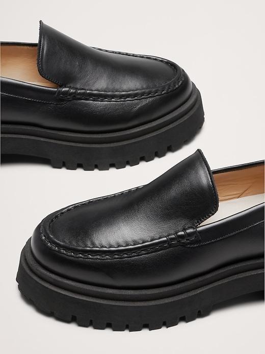 Italian Leather Lug-Sole Loafer Product Image