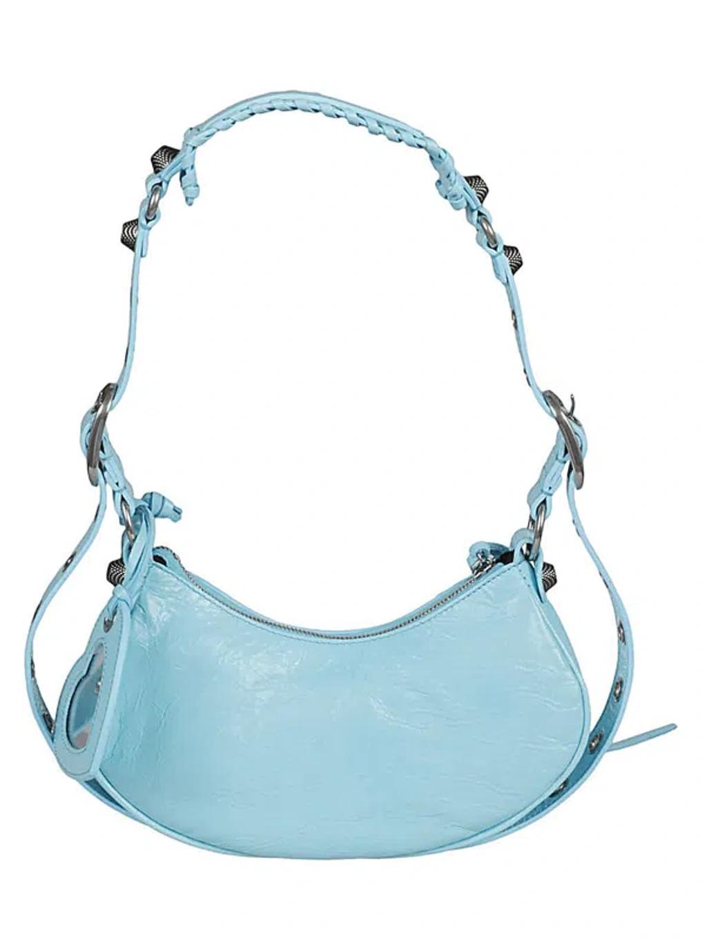 BALENCIAGA Turquoise Xs Le Cagole Shoulder Bag In Blue Product Image