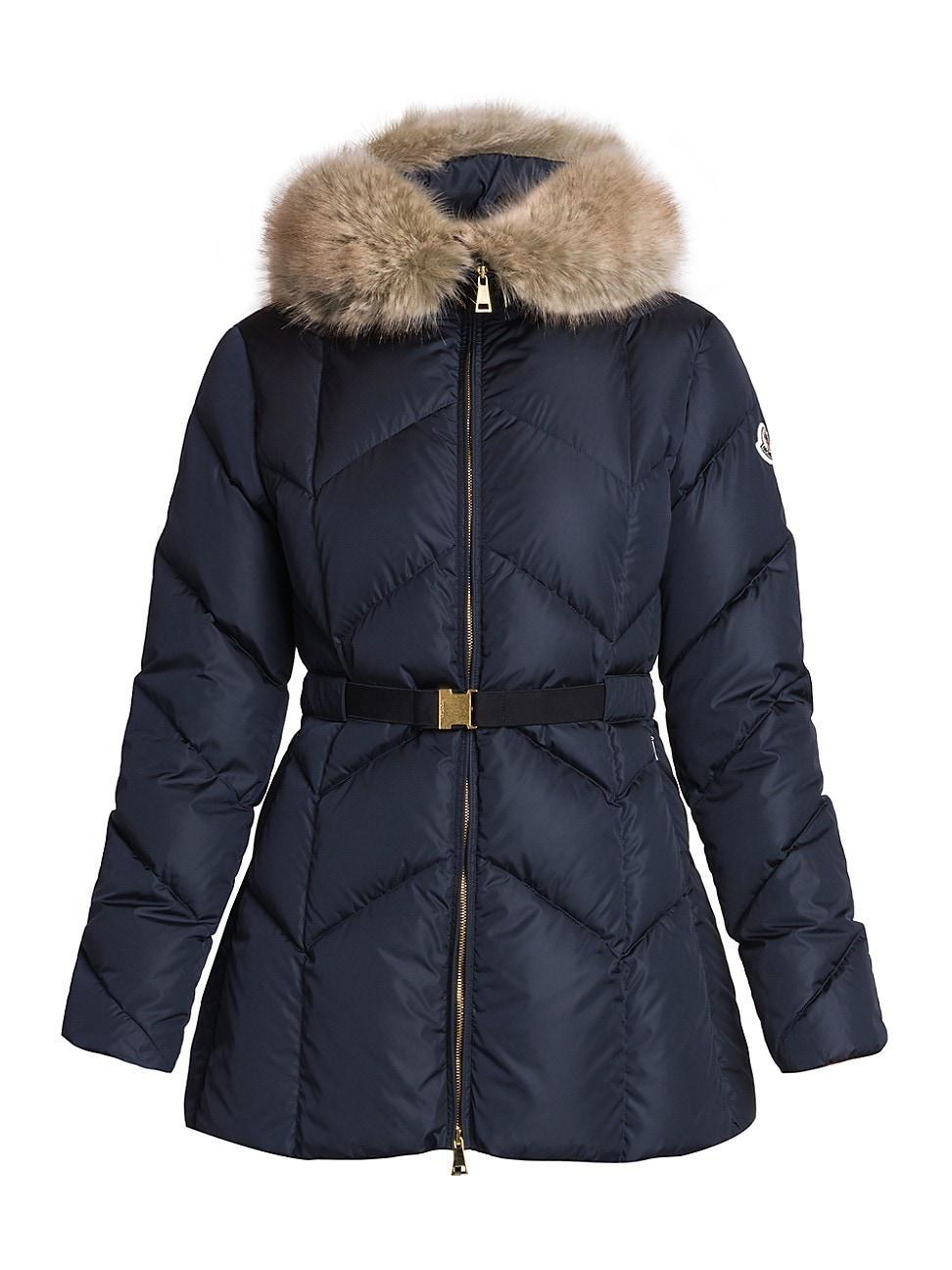 Womens Genin Down Faux Fur-Trim Jacket Product Image