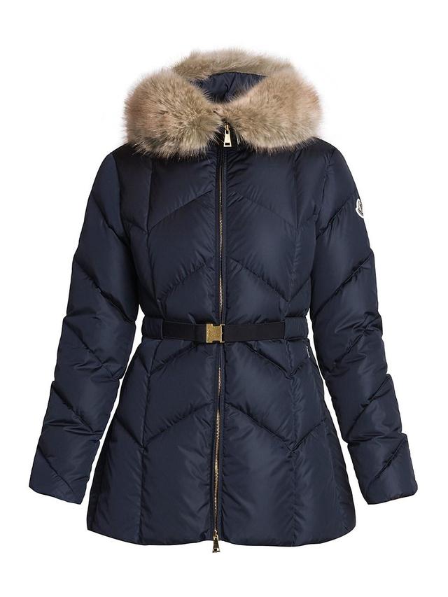 Womens Genin Down Faux Fur-Trim Jacket Product Image