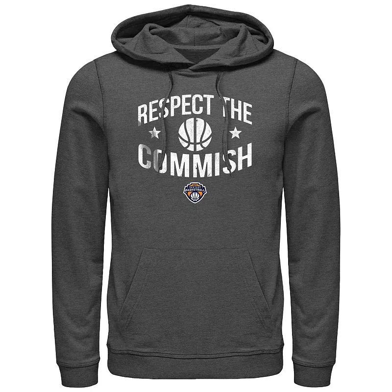 Mens ESPN Fantasy Basketball Respect The Commish Graphic Hoodie Grey Heather Product Image