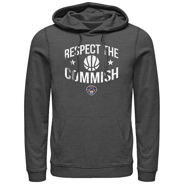 Mens ESPN Fantasy Basketball Respect The Commish Graphic Hoodie Grey Heather Product Image