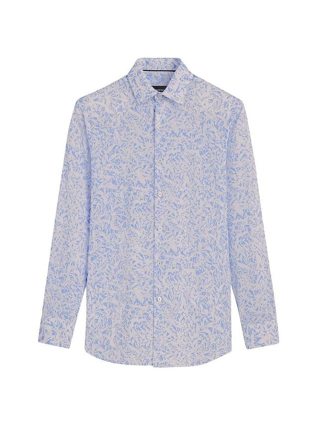 Mens Linen & Cotton Button-Up Shirt Product Image