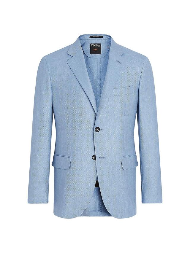 Mens Cashmere Silk and Linen Cardigan Jacket Product Image
