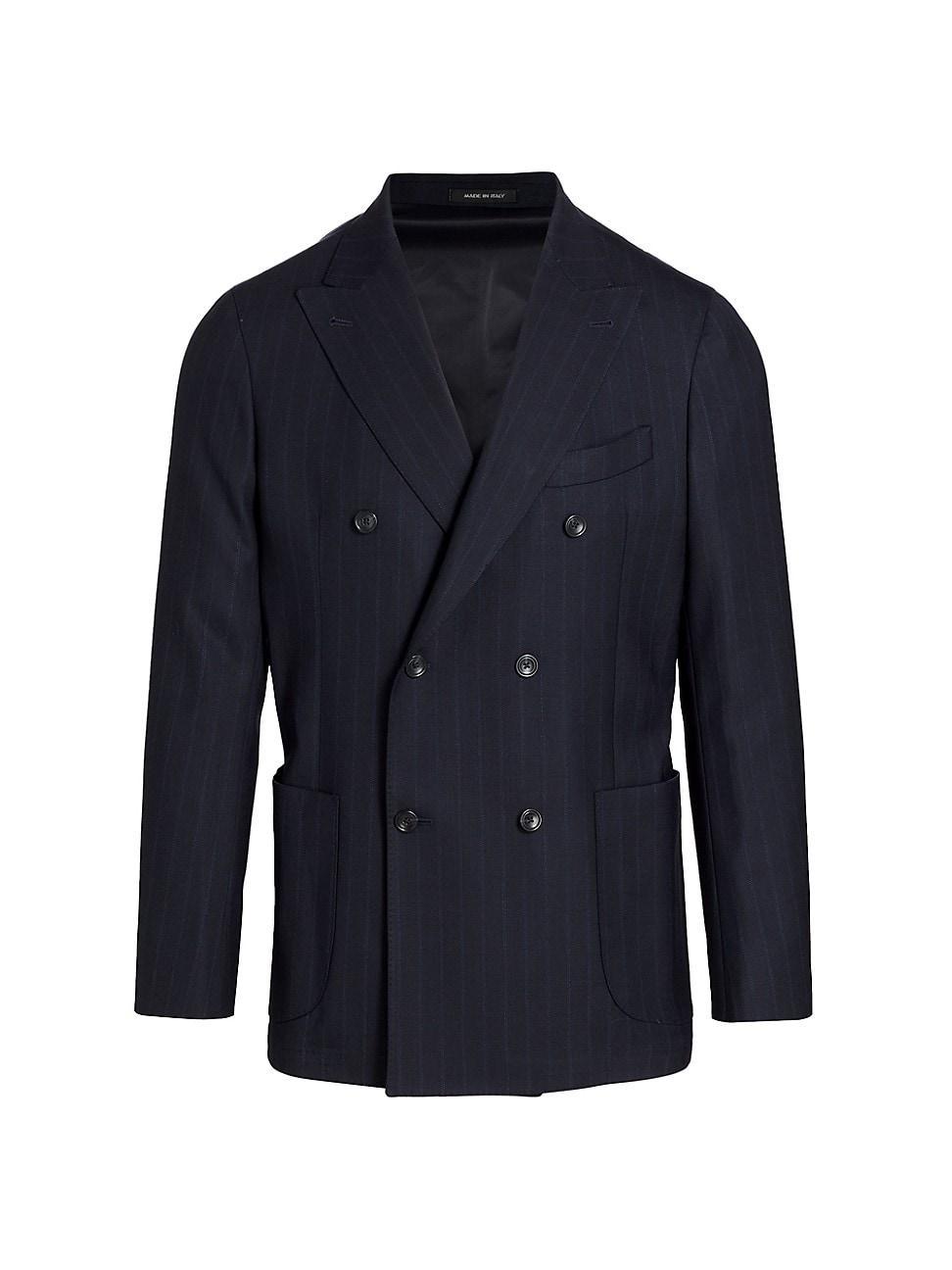 Mens COLLECTION Pinstriped Double-Breasted Sport Coat Product Image