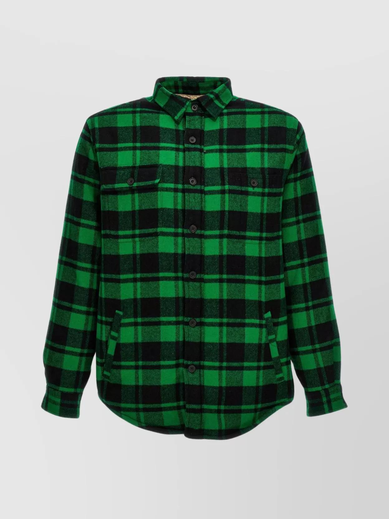 Plaid Check Jacket With Chest Pockets Product Image