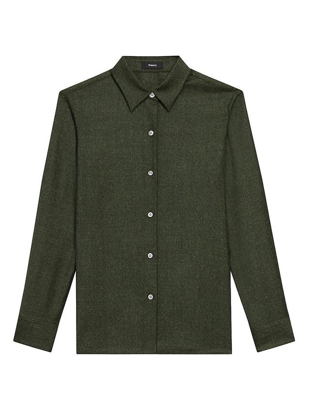 Womens Virgin Wool Long-Sleeve Shirt Product Image