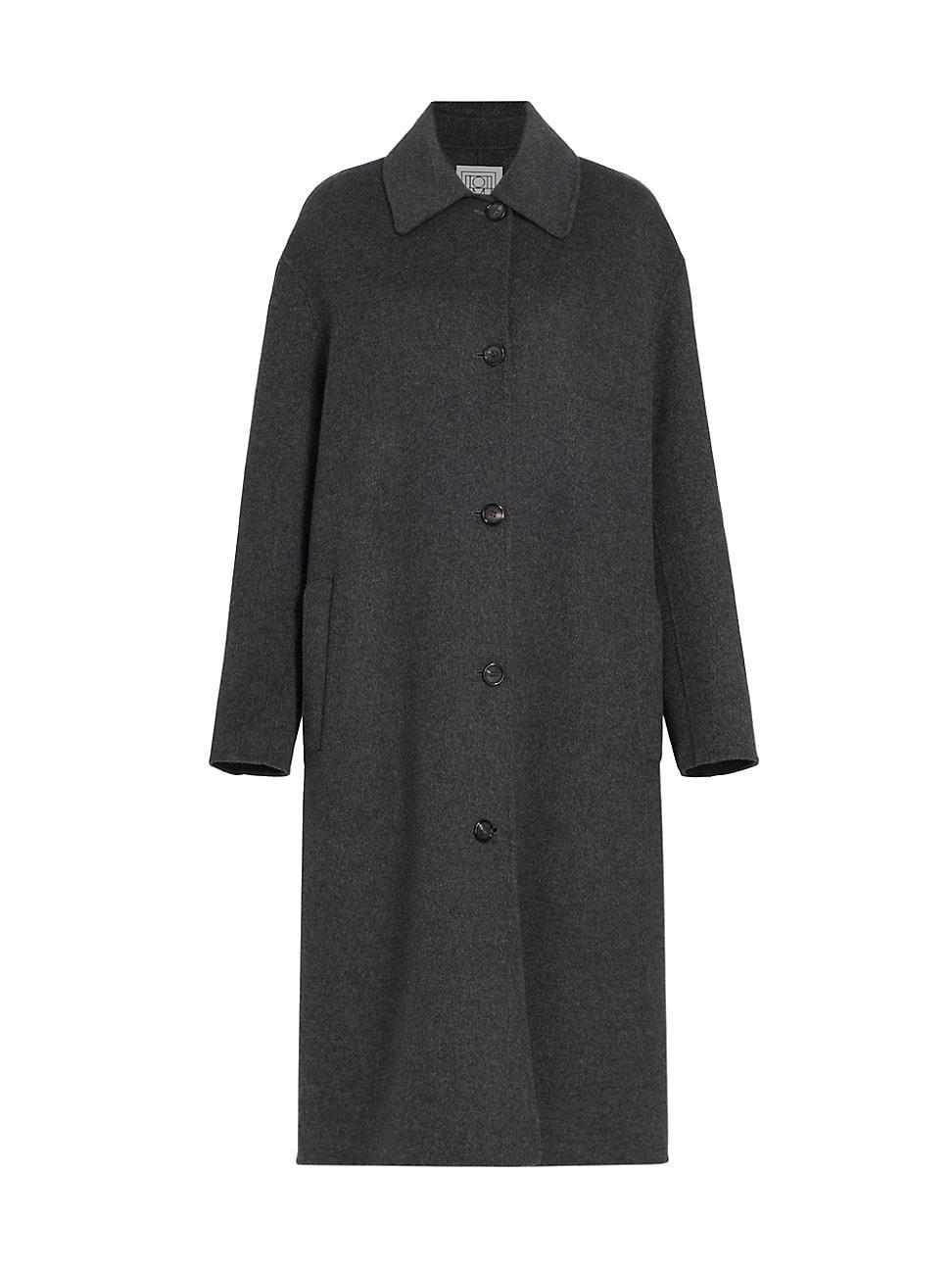 Womens Long Wool Double Car Coat Product Image