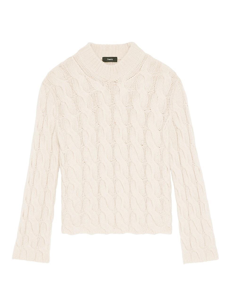 Theory Cable Knit Wool & Cashmere Sweater Product Image