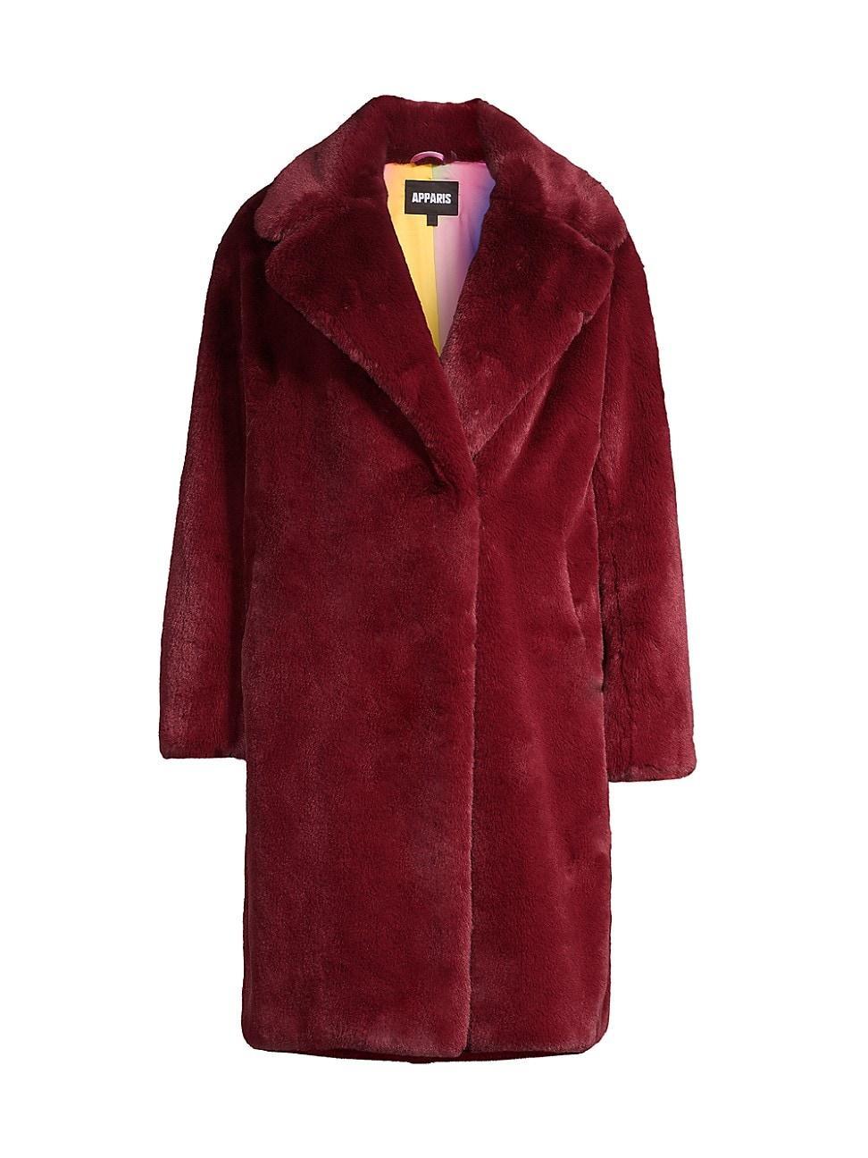 Womens Stella Plant-Based Faux-Fur Coat Product Image