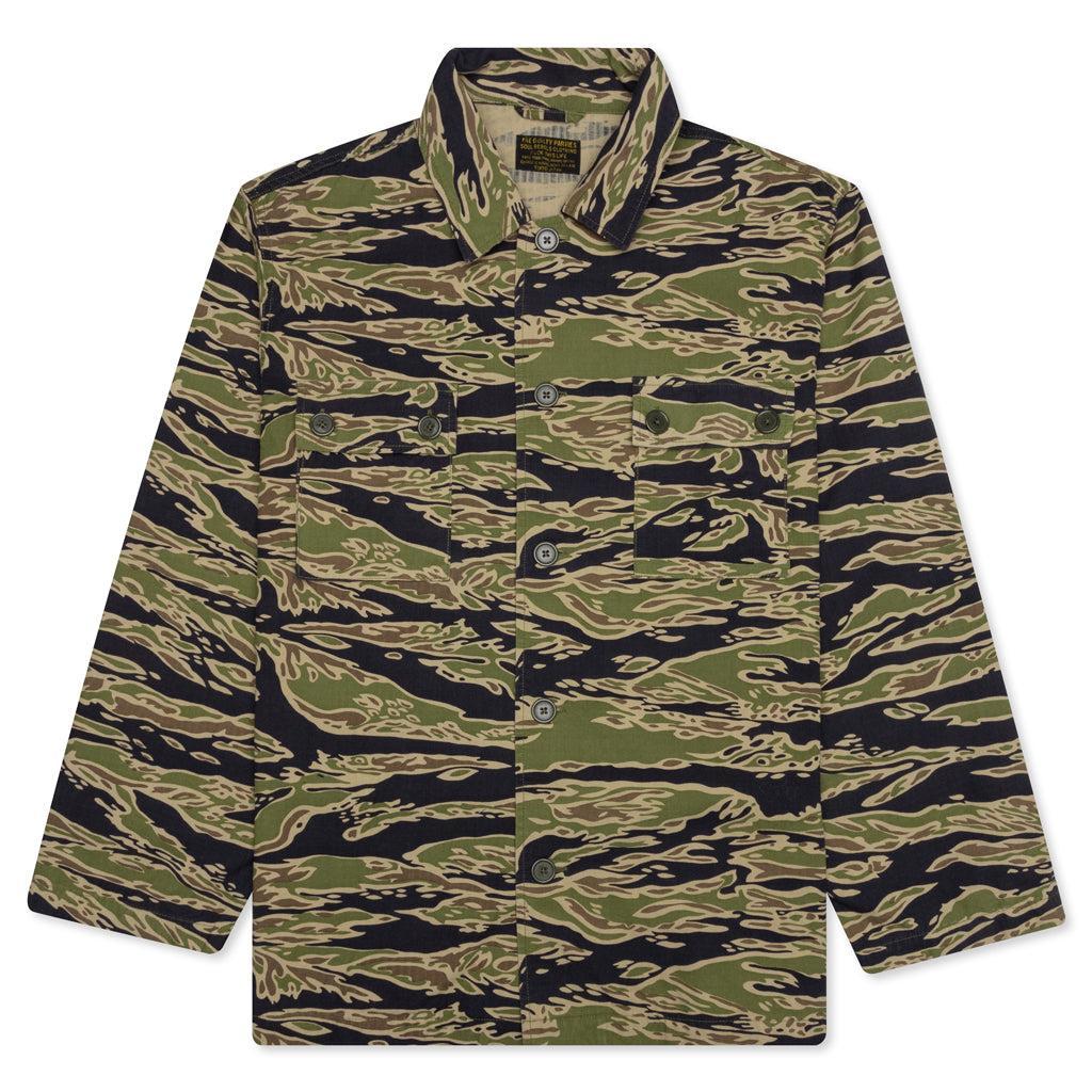 Tiger Camo Army Shirt Type-2 - Olive Male Product Image