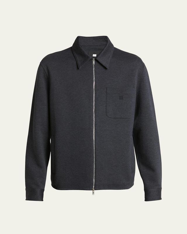 Mens Double Jersey Zip Overshirt Product Image