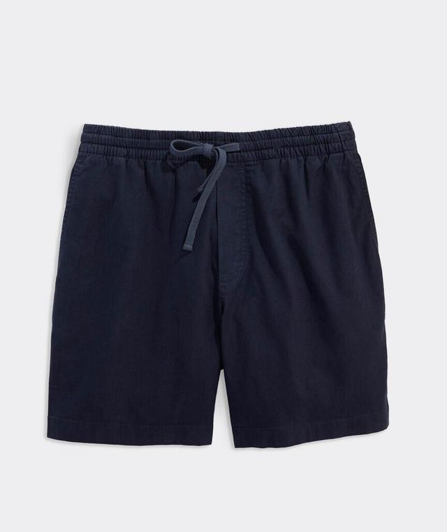 7 Inch Pull-On Cotton Linen Shorts Product Image