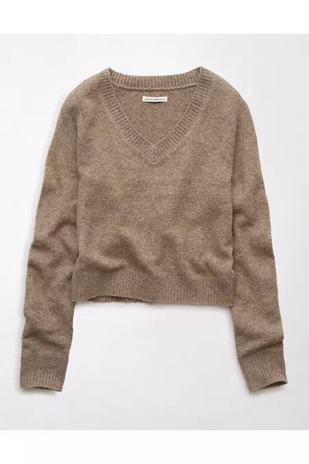 AE Whoa So Soft Shrunken V-Neck Sweater Womens product image