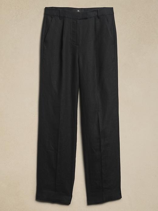 Lina Straight Linen Pant Product Image