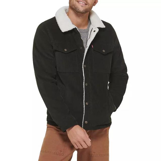 Mens Levis Classic Corduroy Sherpa Trucker Jacket Product Image