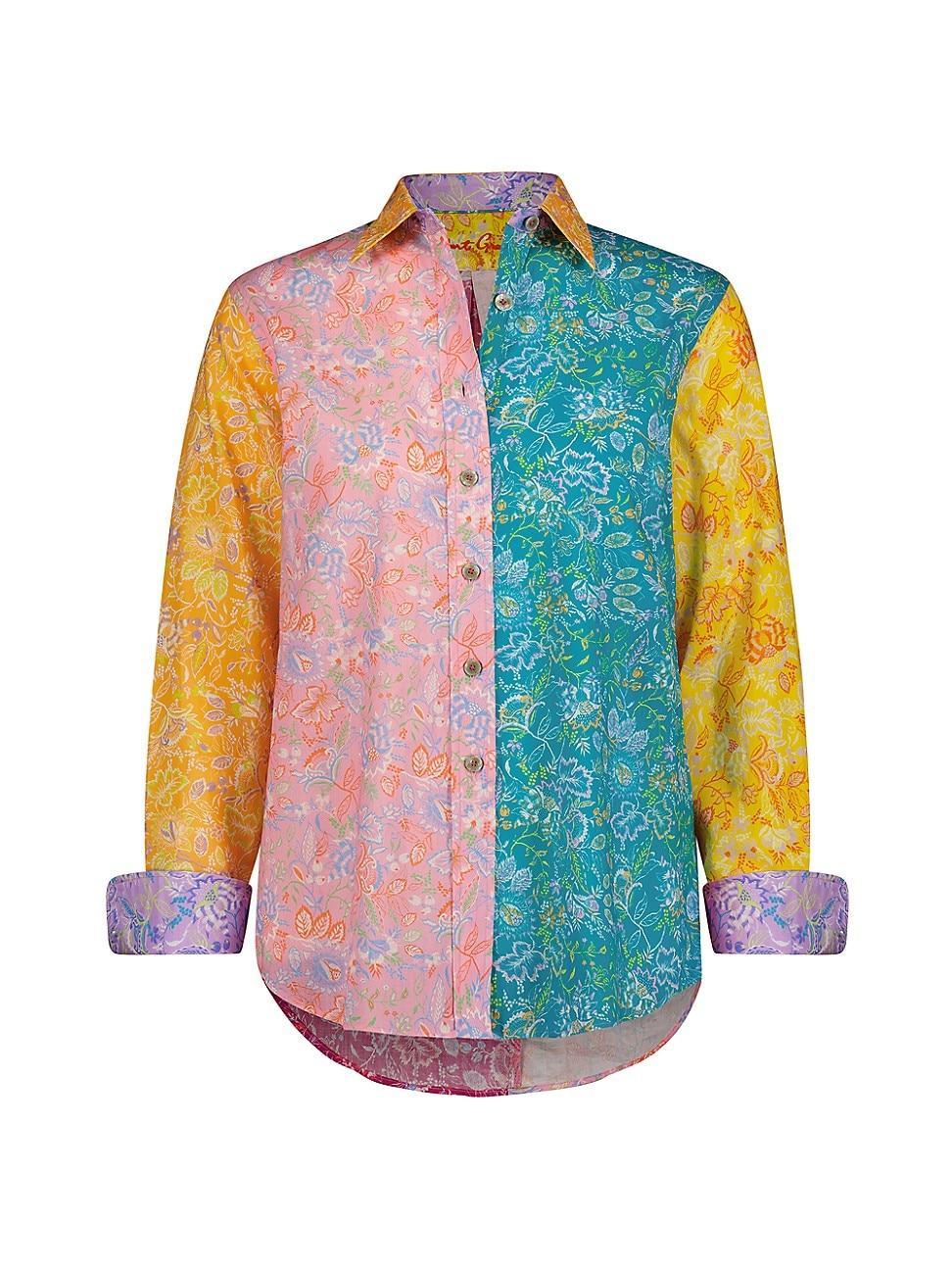 Womens Carrie Jacobean Colorblock Shirt Product Image