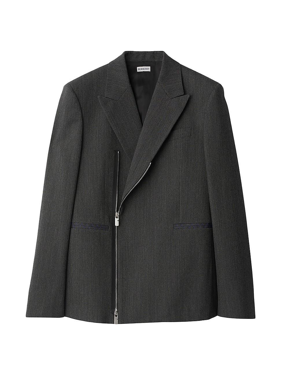 Mens Wool Zip-Front Blazer Product Image