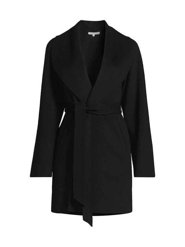 Womens Wool-Cashmere Shawl-Collar Coat Product Image