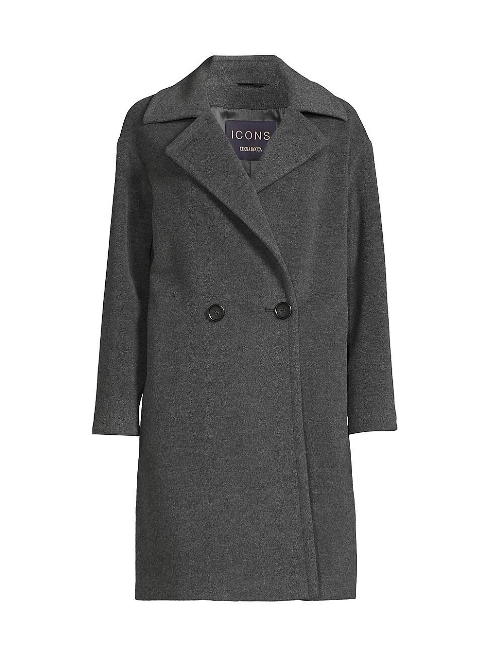 Womens Wool-Cashmere Double-Breasted Coat Product Image