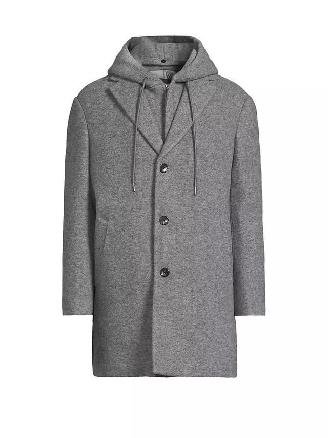 Tyson Wool-Blend Hoodie Coat Product Image