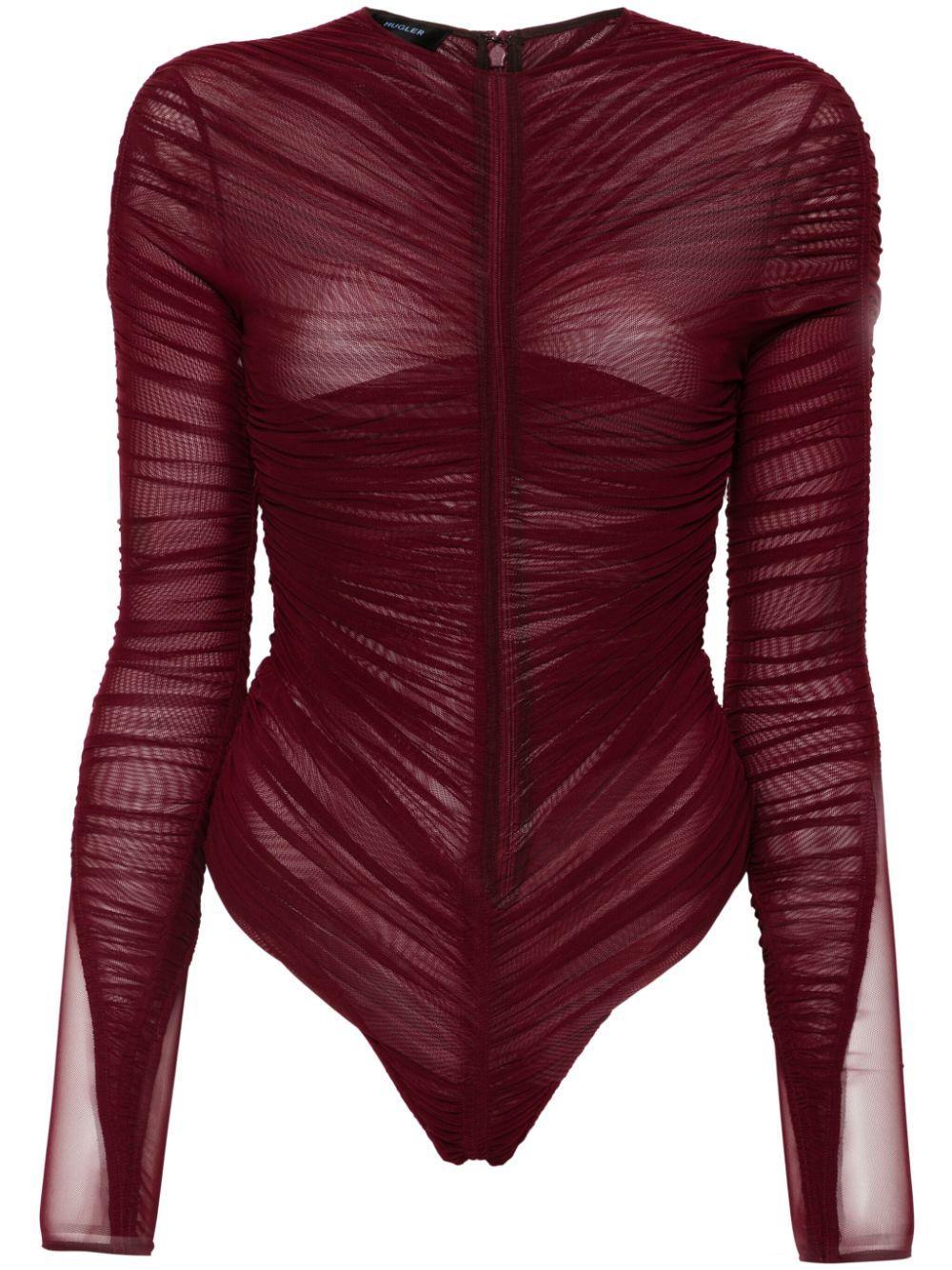 gathered semi-sheer bodysuit Product Image