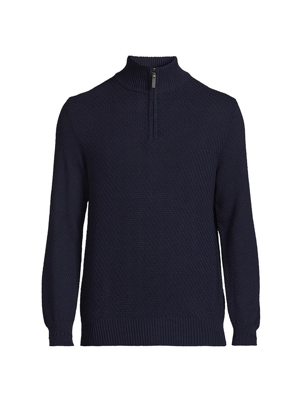 Mens Half-Zip Cotton Pullover Product Image