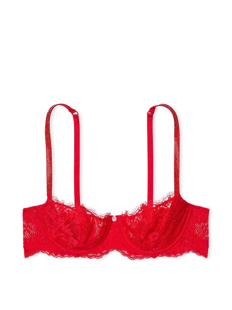 Wicked Twinkle Strap Unlined Lace Balconette Bra Product Image