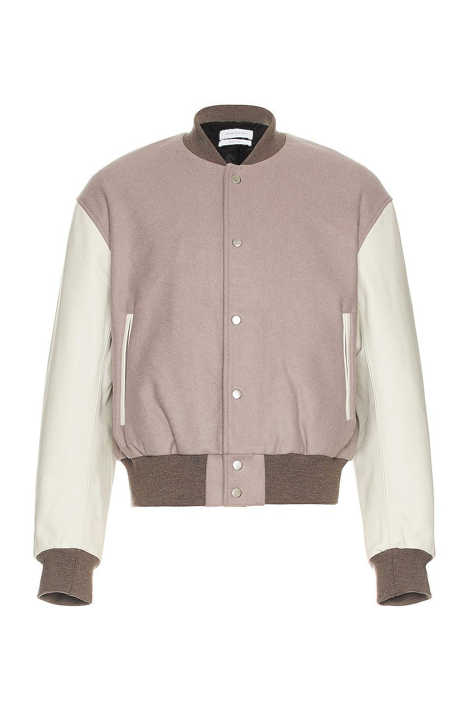 JOHN ELLIOTT Varsity Jacket Nude. (also in XL/1X). Product Image