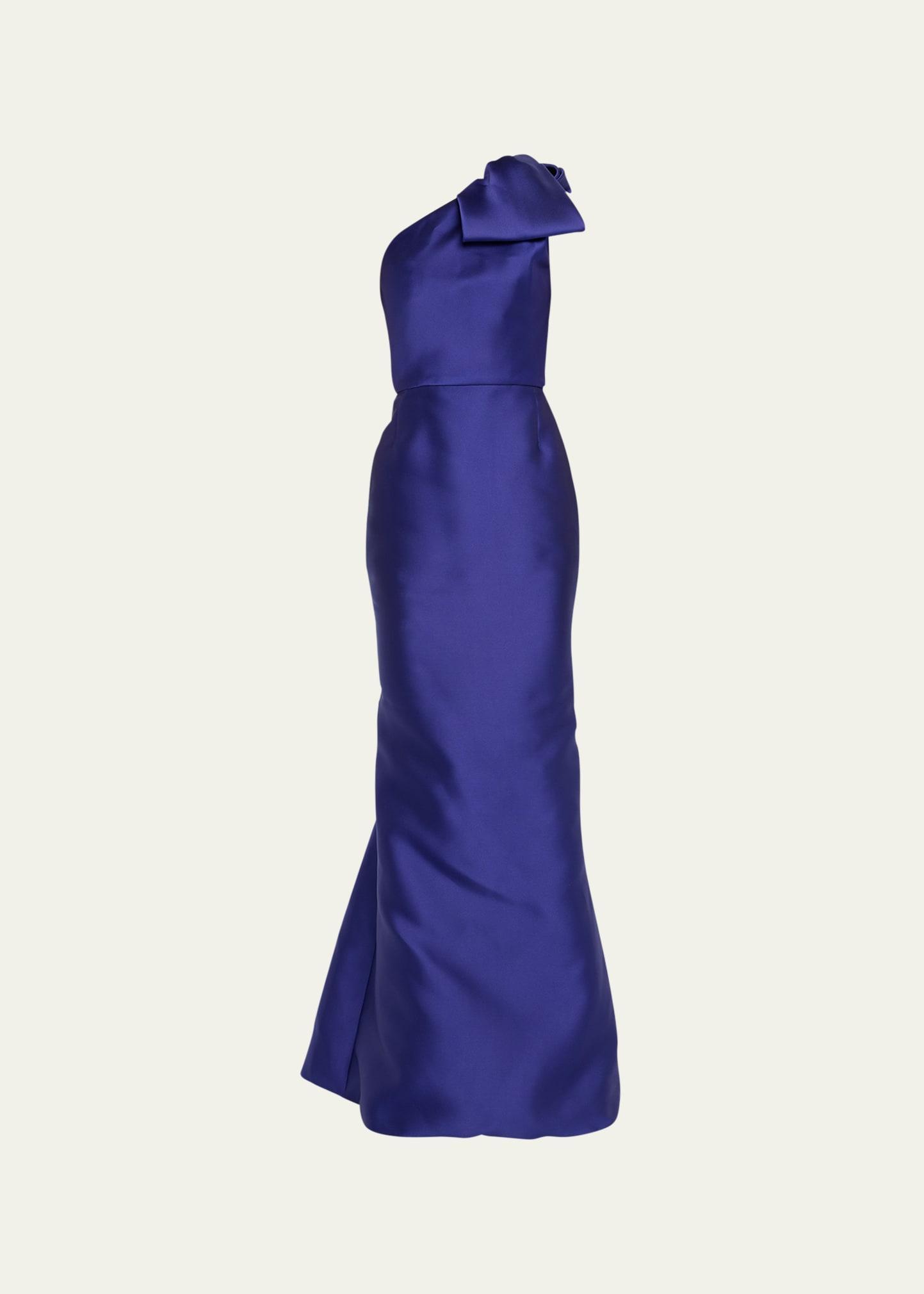 OneShoulder Duchess Satin Trumpet Gown Product Image