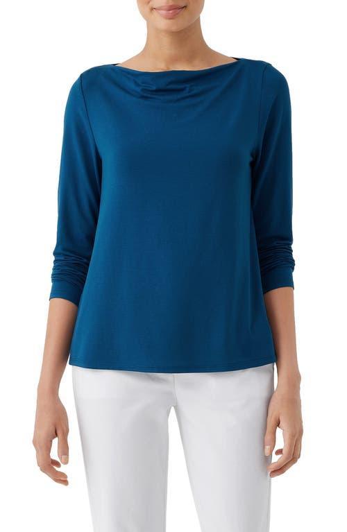 Eileen Fisher V-Neck Three-Quarter Sleeve Top Product Image