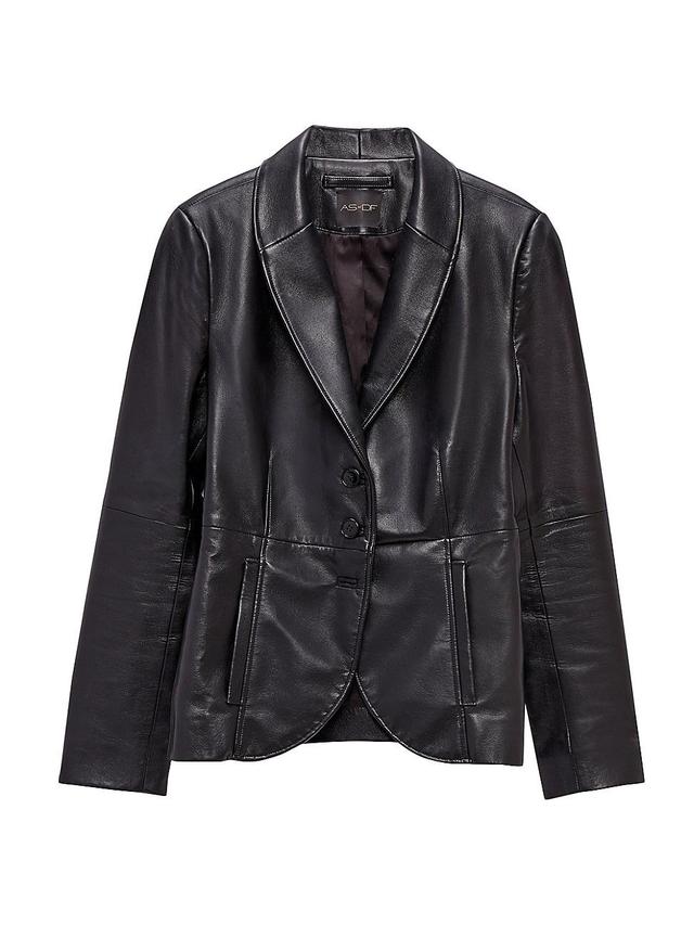 Womens Denise Recycled Leather Blazer Product Image