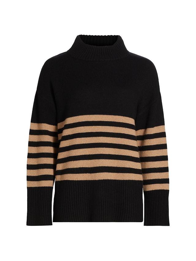 Womens Striped Cashmere Sweater Product Image