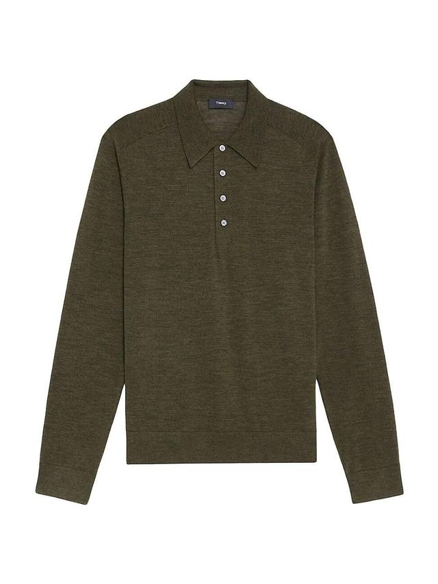 Mens Wool Polo Sweater Product Image