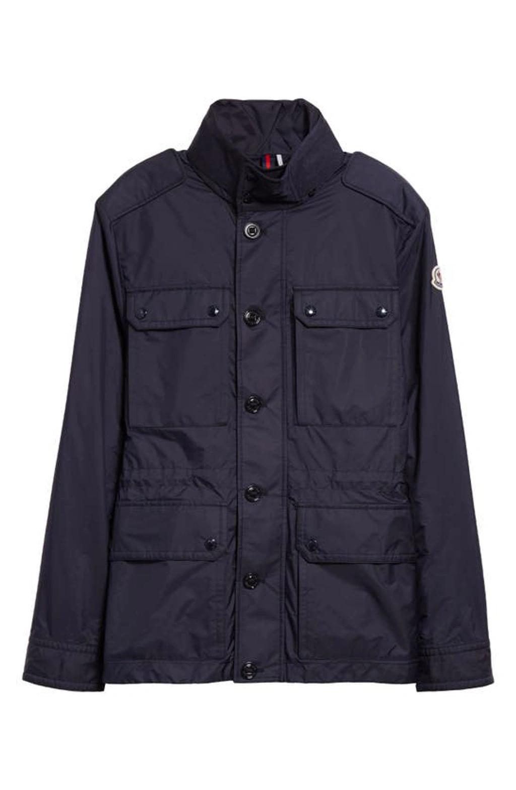 MONCLER Water Repellent Field Jacket In Dark Blue Product Image