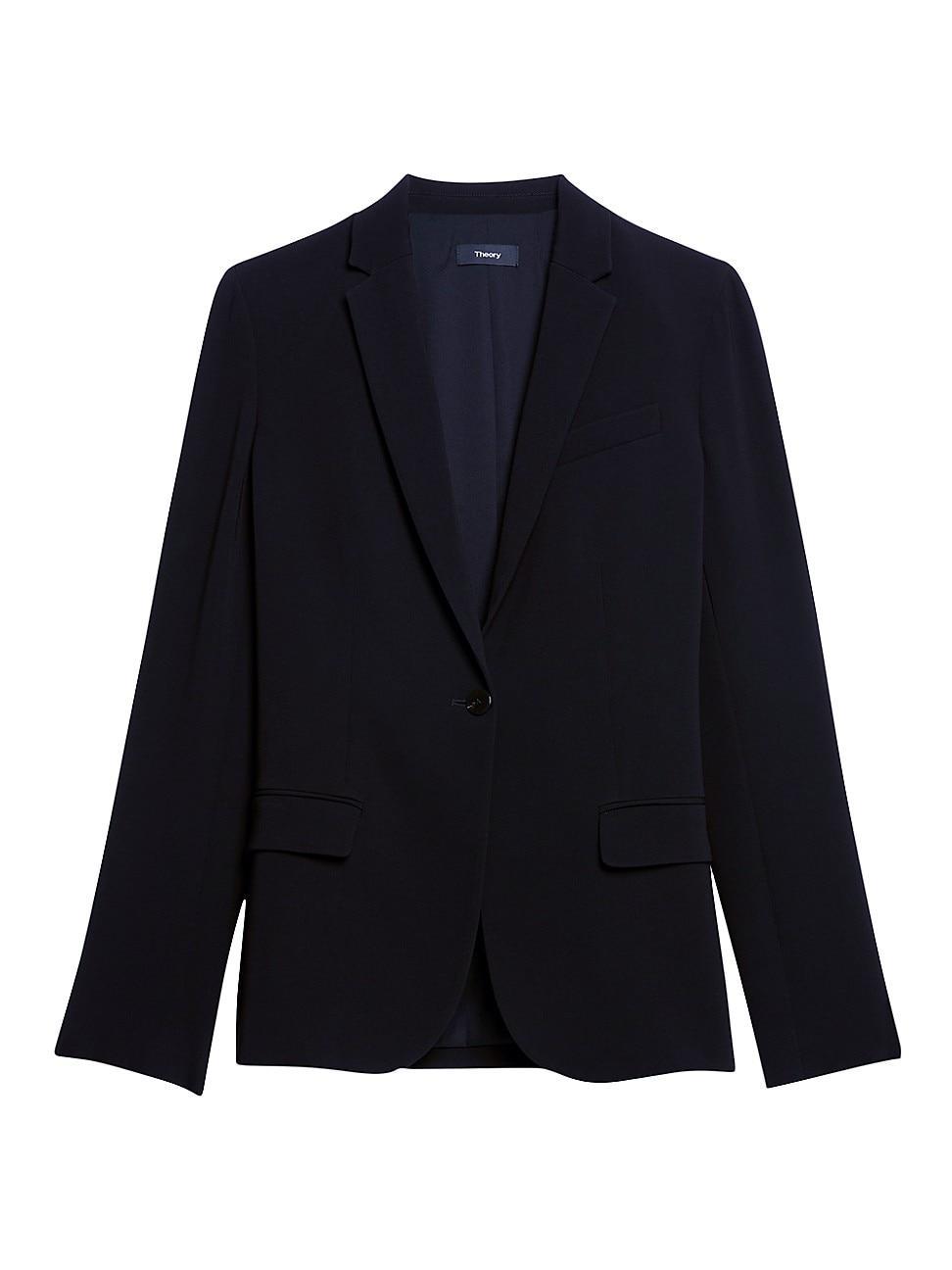 Womens Staple Classic Crepe Single-Button Blazer Product Image