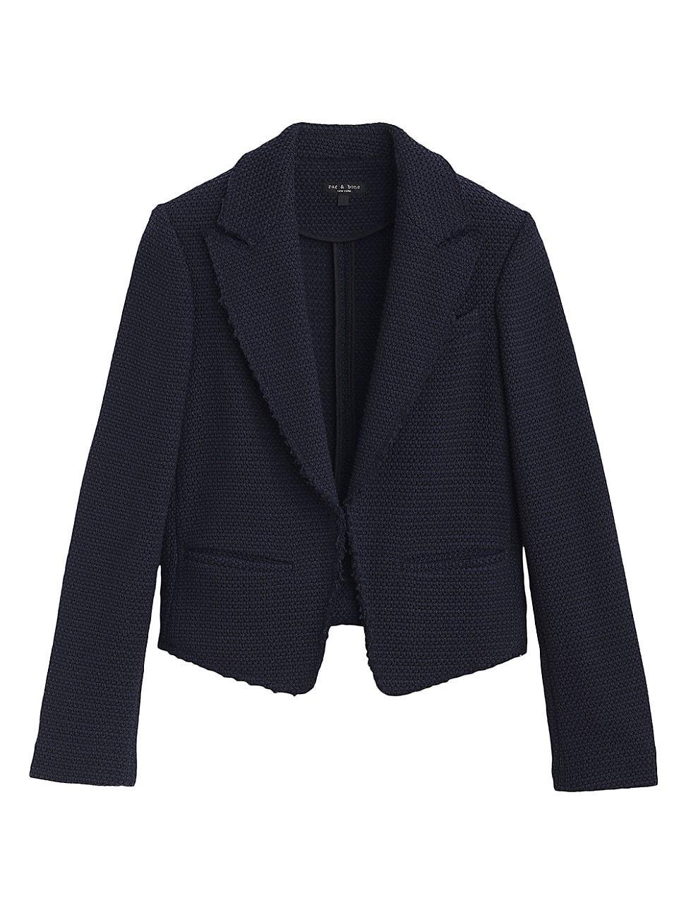 Womens Elle Tweed Single-Breasted Blazer Product Image