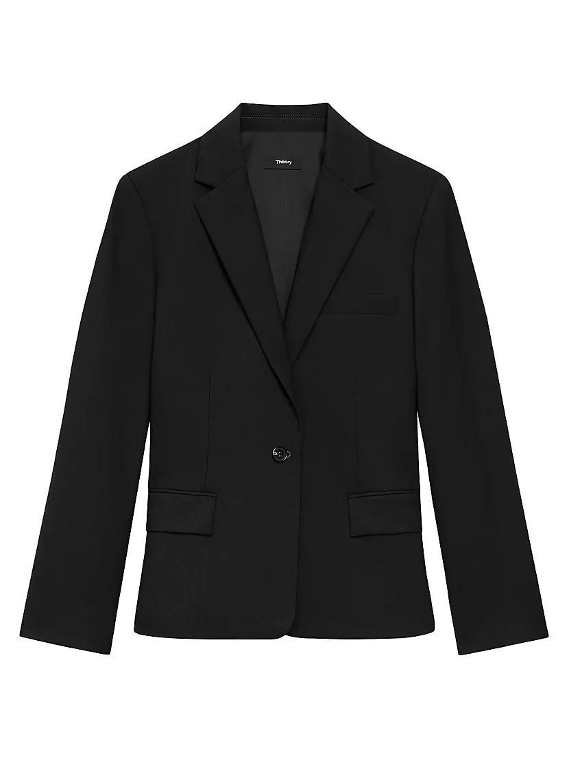 Womens Slim-Fit One-Button Blazer Product Image