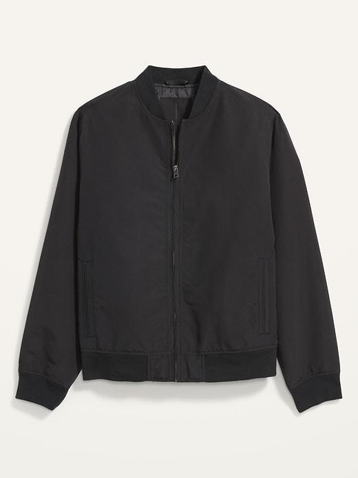 Water-Resistant Zip Bomber Jacket Product Image